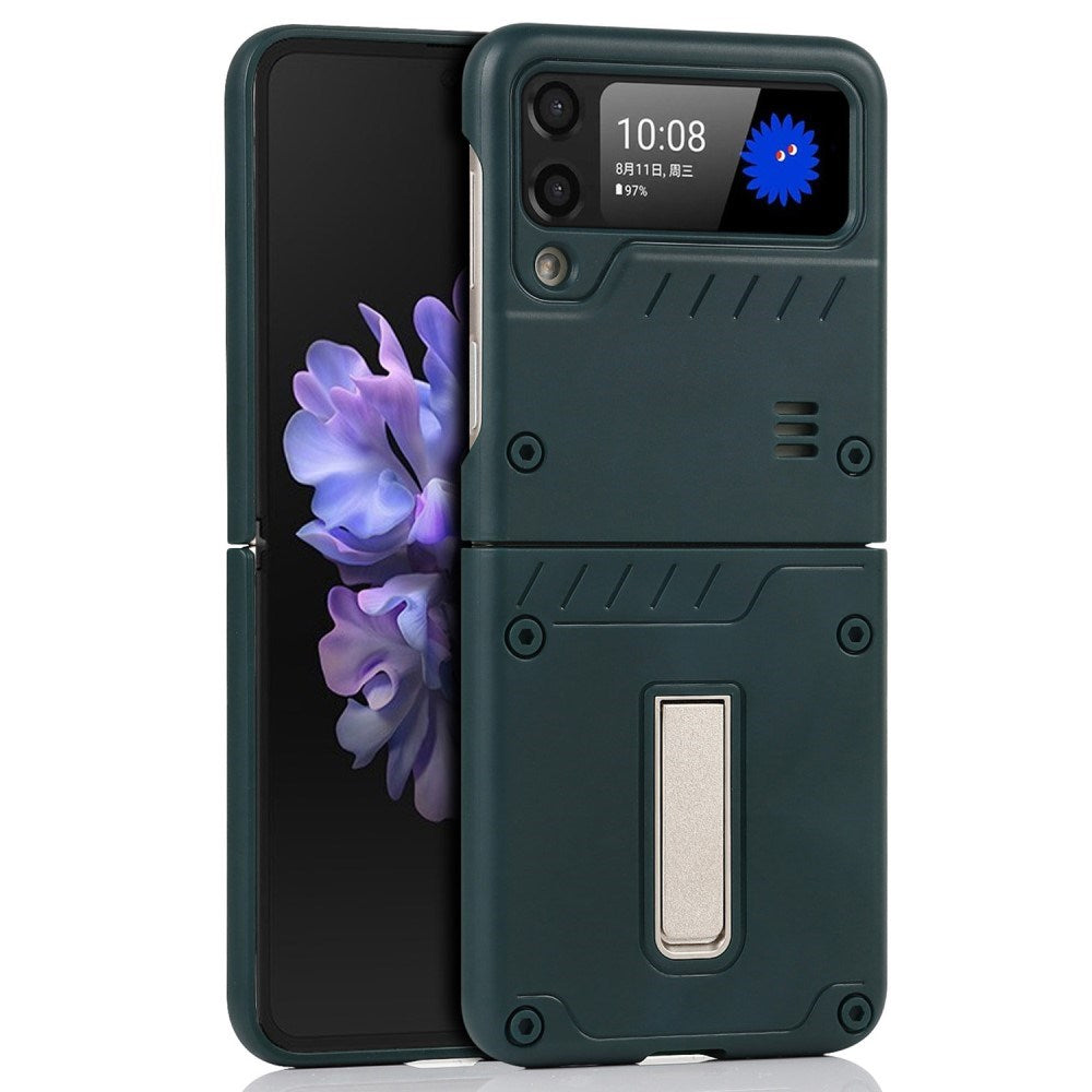 Eiderwood Samsung Galaxy   Flip3  5g  Hårdt Plastik Cover    Kickstand Grøn