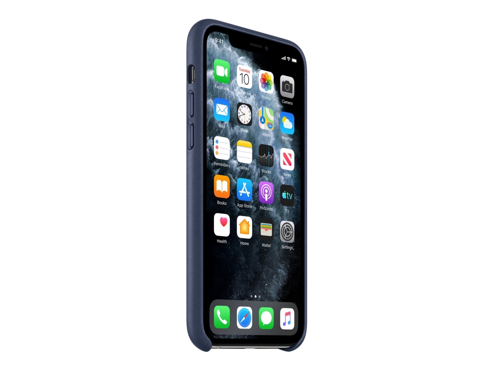 Apple Bagsidecover Til Mobiltelefon Læder Midnatsblå For Iphone 11 Pro