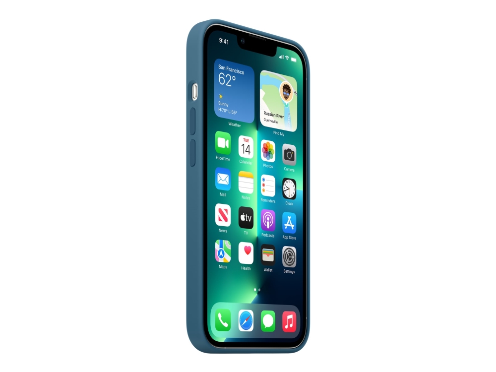 Apple Bagsidecover Til Mobiltelefon Med Magsafe Silicone Blå Skovskade For Iphone 13 Pro