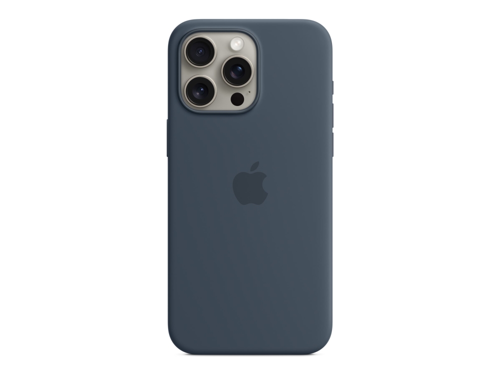 Apple Bagsidecover Til Mobiltelefon Magsafe-kompatibilitet Silicone Stormblå For Iphone 15 Pro Max