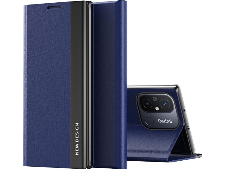 Hurtel Sleep Case Pro-etui Til Xiaomi Redmi Note 12 Pro  Med Flip Cover-stativ Blå