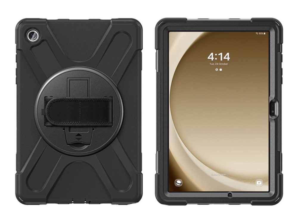 4smarts Grip Bagsidecover Til Tablet Grov Polykarbonat  Termoplastisk Polyuretan  Tpu  Gummi Sort For Samsung Galaxy Tab A9