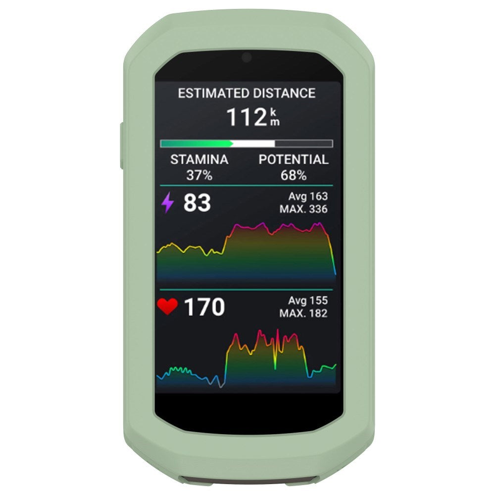 Eiderwood Garmin Edge 1050 Silikone Cykel Computer Cover Lysegrøn