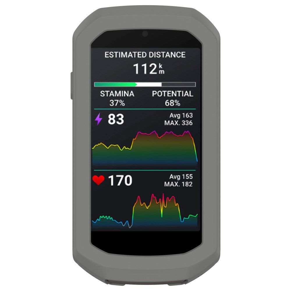 Eiderwood Garmin Edge 1050 Silikone Cykel Computer Cover Mørkegrå