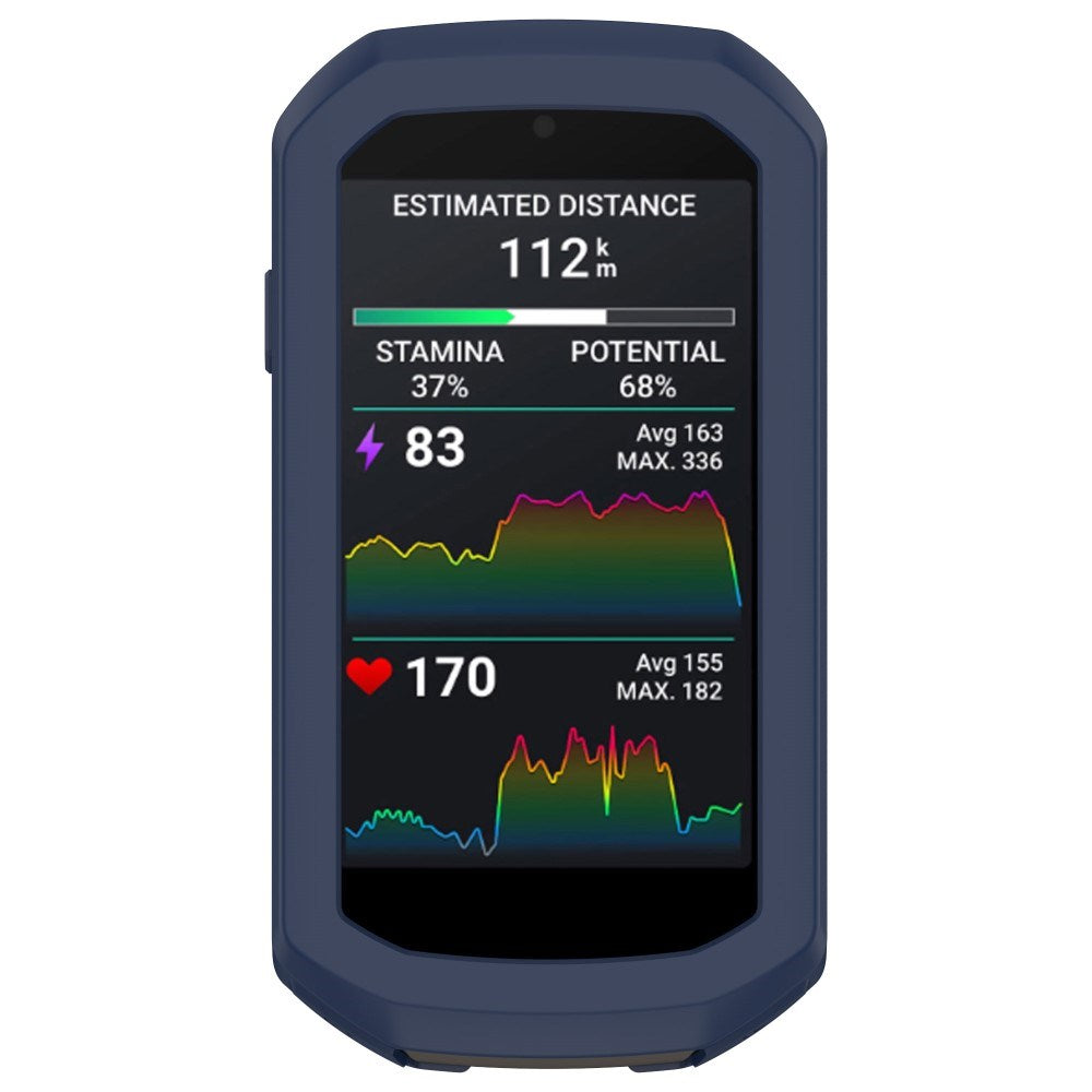 Eiderwood Garmin Edge 1050 Silikone Cykel Computer Cover Mørkeblå