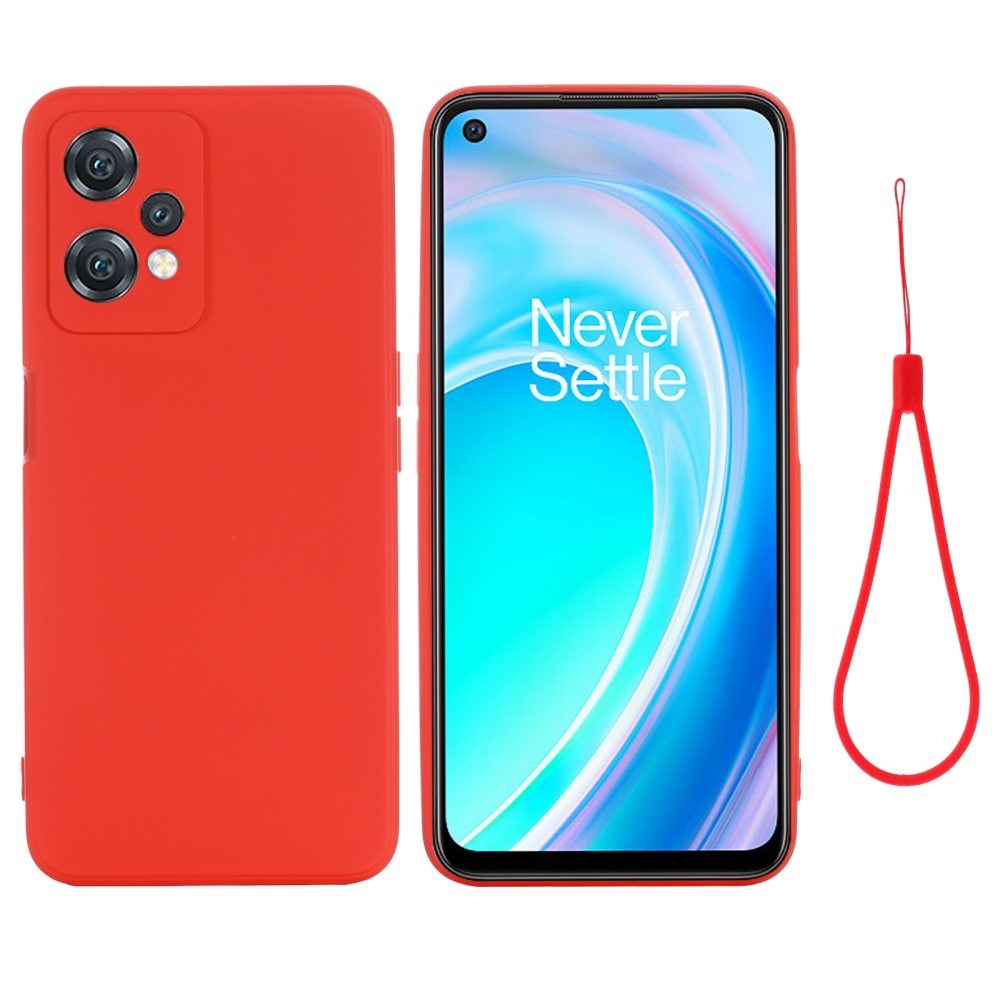 Eiderwood Oneplus Nord     Lite  5g  Liquid Silikone Bagside Cover    Strop Rød