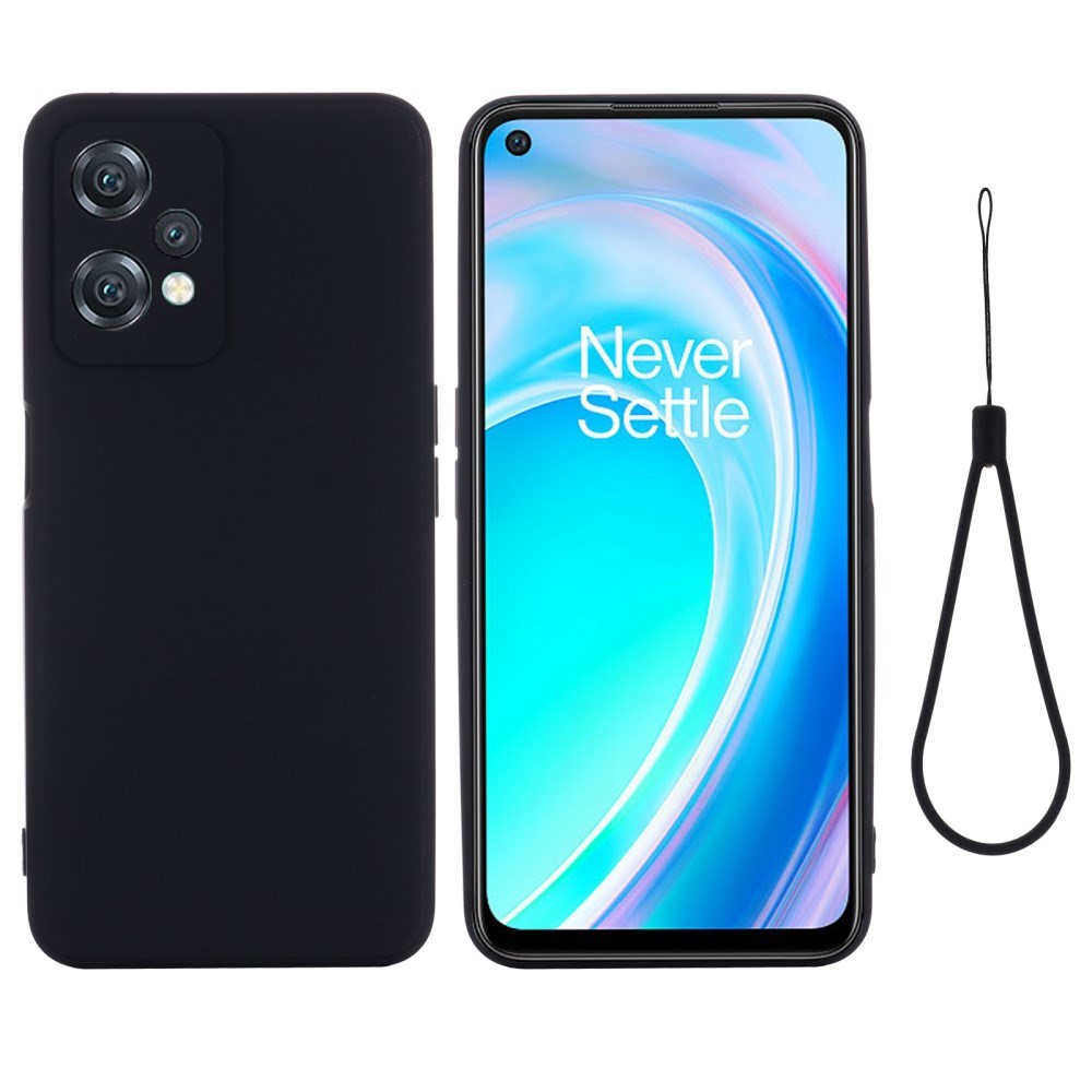 Eiderwood Oneplus Nord     Lite  5g  Liquid Silikone Bagside Cover    Strop Sort