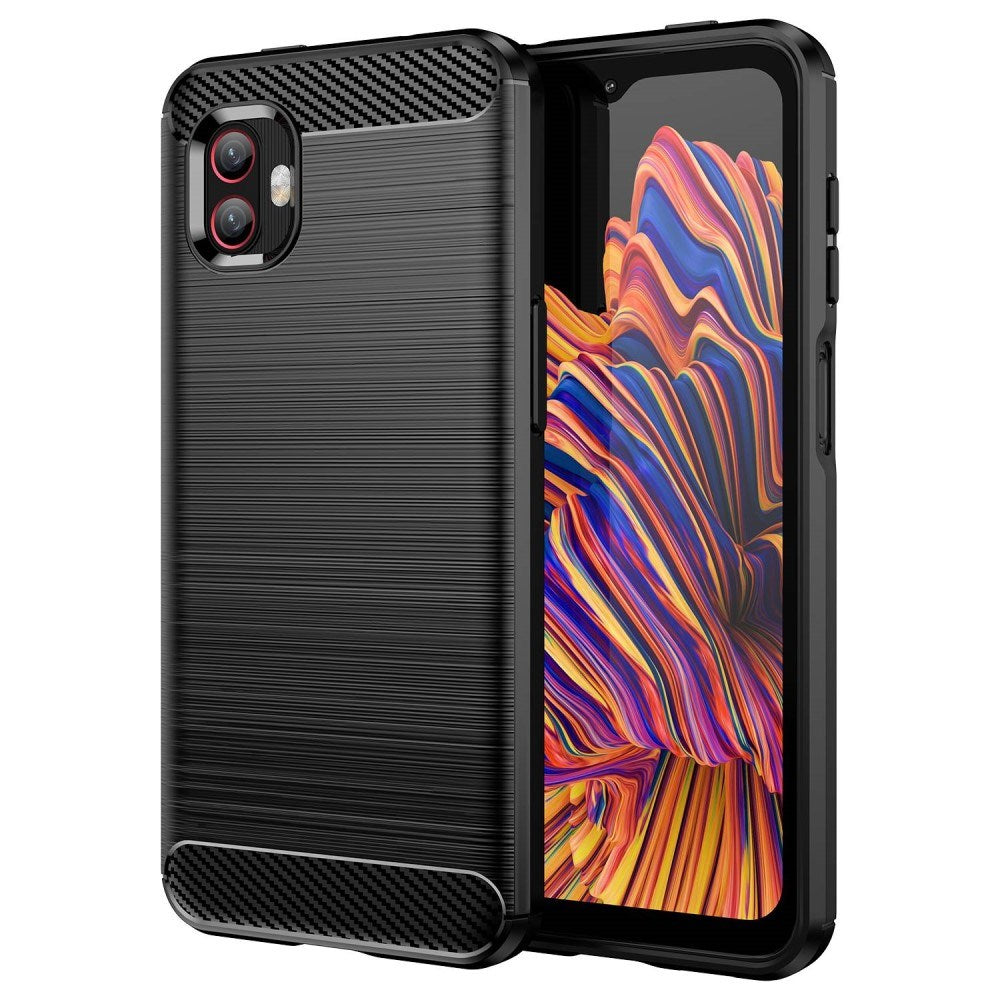 Eiderwood Samsung Galaxy Xcover   Pro Brushed Carbon Bagside Cover Sort