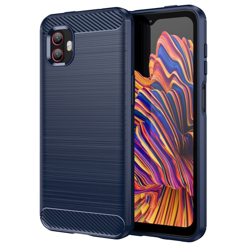 Eiderwood Samsung Galaxy Xcover   Pro Brushed Carbon Bagside Cover Blå