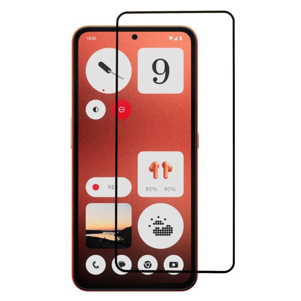 Full Fit Skærmbeskyttelsesglas Nothing Cmf Phone   Gennemsigtig   Sort Kant