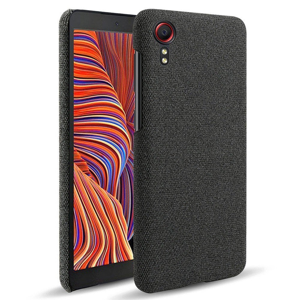 Samsung Galaxy Xcover   Eiderwood Stofbetrukket Plastik Cover Sort