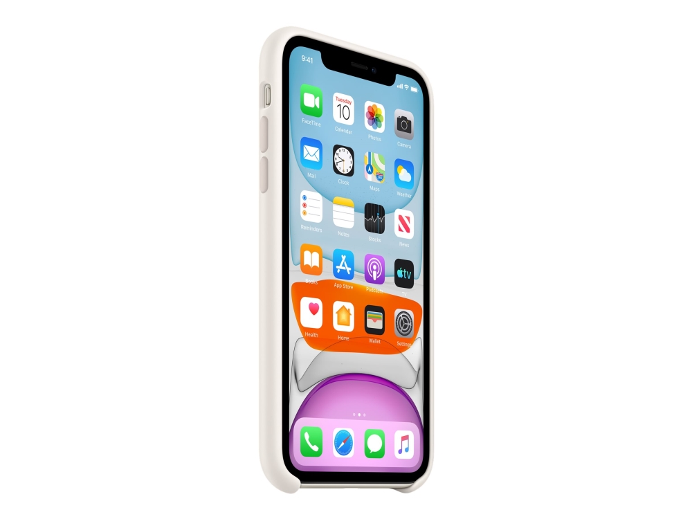 Apple Bagsidecover Til Mobiltelefon Silicone Hvid For Iphone 11