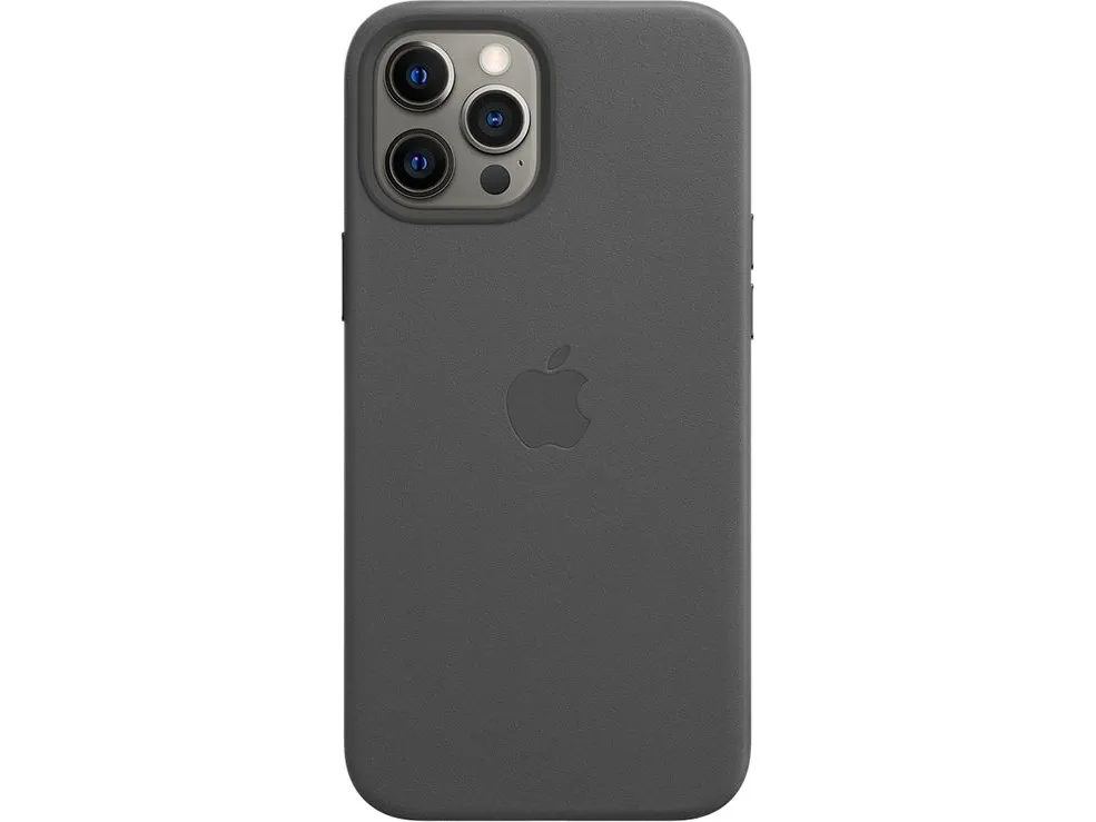 Apple Bagsidecover Til Mobiltelefon Med Magsafe Læder Sort For Iphone 12 Pro Max