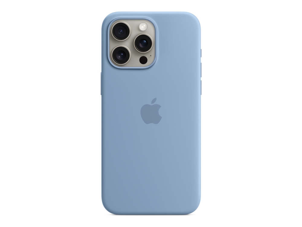 Apple Bagsidecover Til Mobiltelefon Magsafe-kompatibilitet Silicone Vinterblå For Iphone 15 Pro Max