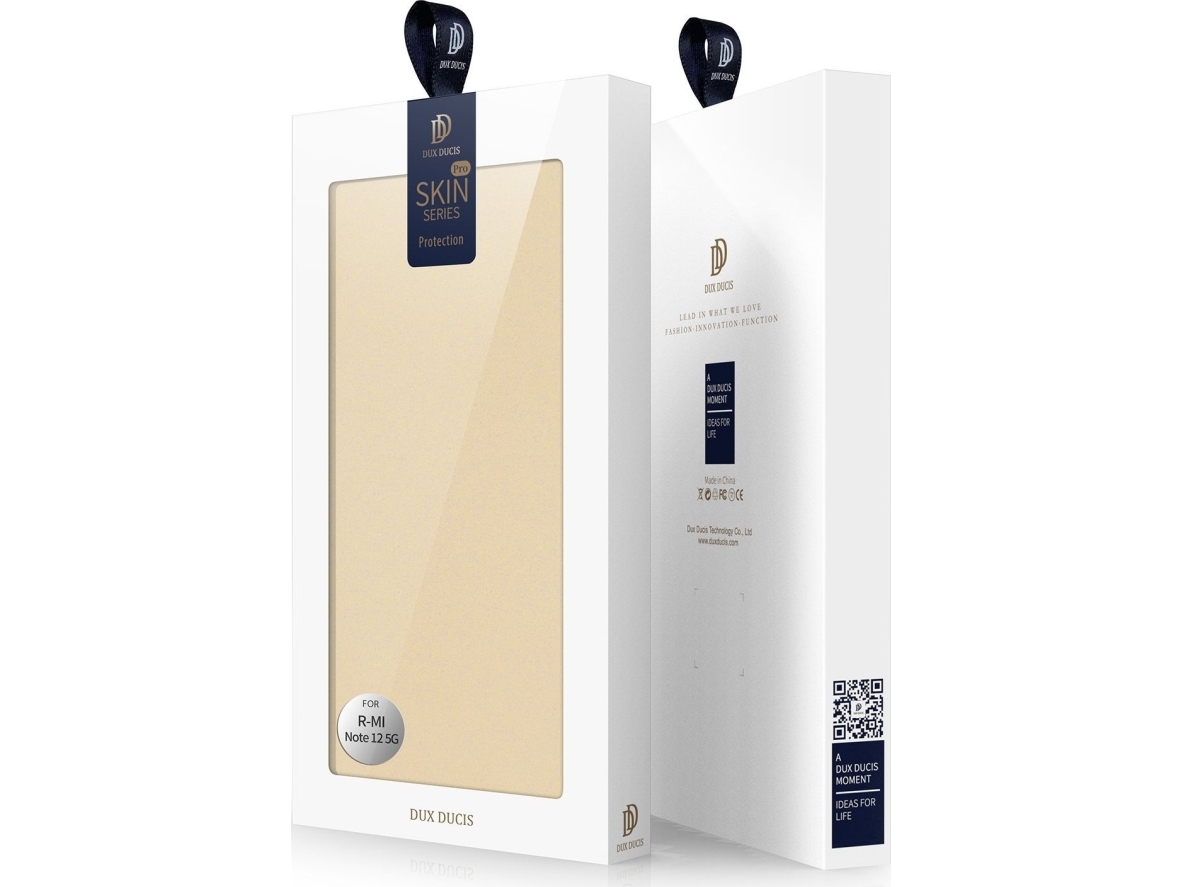 Dux Ducis Dux Ducis Skin Pro Etui Til Xiaomi Redmi Note 12 Pro  Flip Cover Kort Tegnebog Stativ Guld