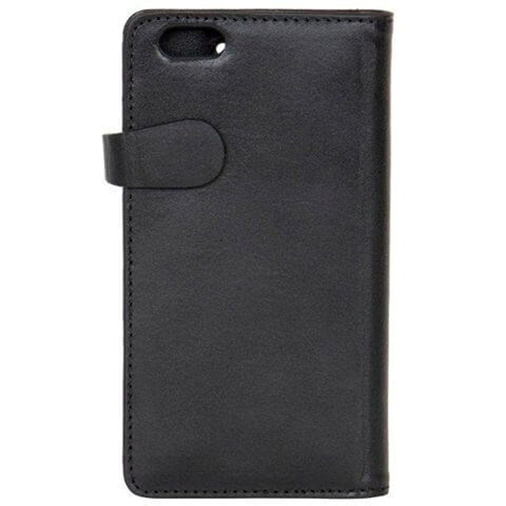 Buffalo Iphone   Plus   6s Plus  - -  ægte Læder Flip Cover Sort