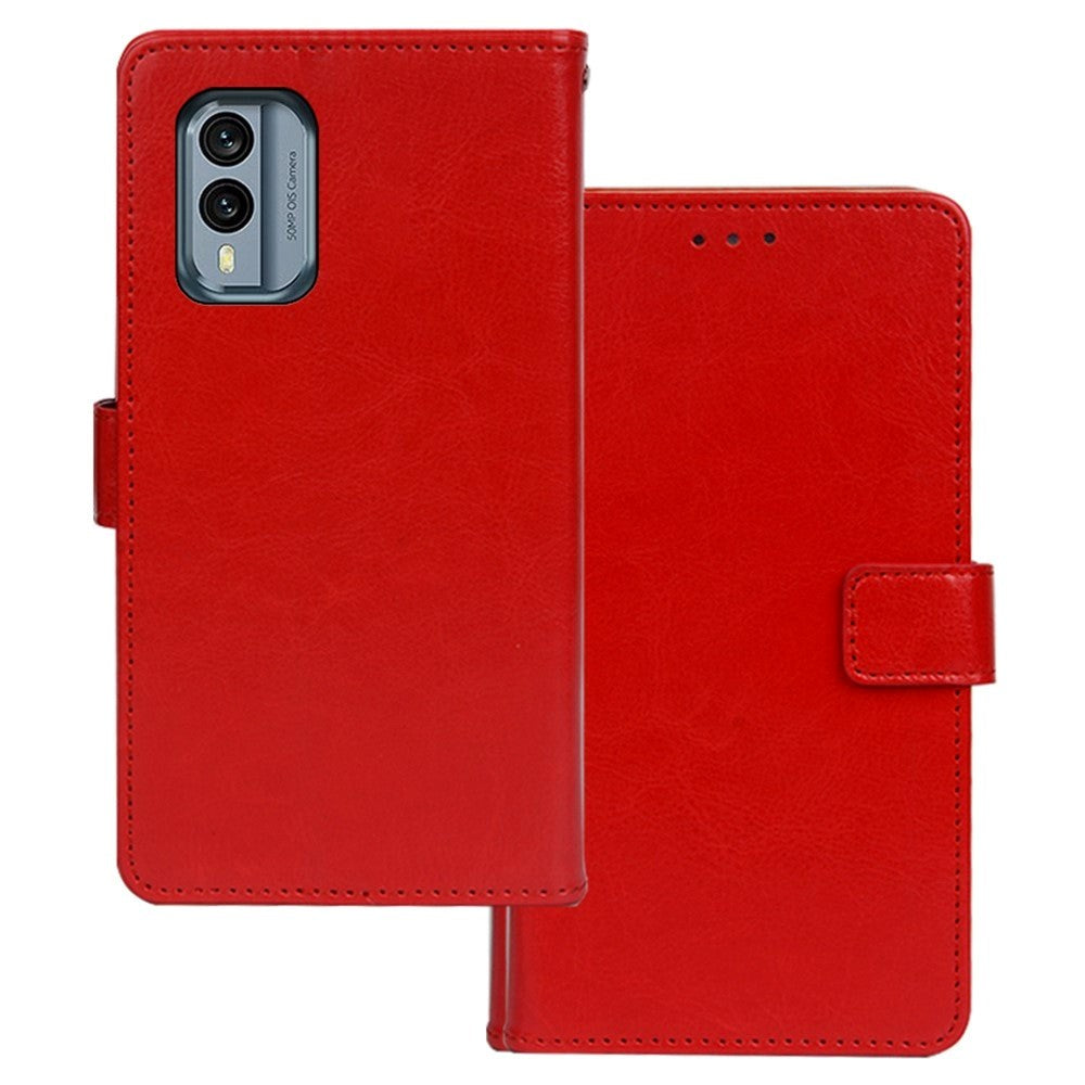 Nokia X30 Læder Flip Cover    Pung Rød
