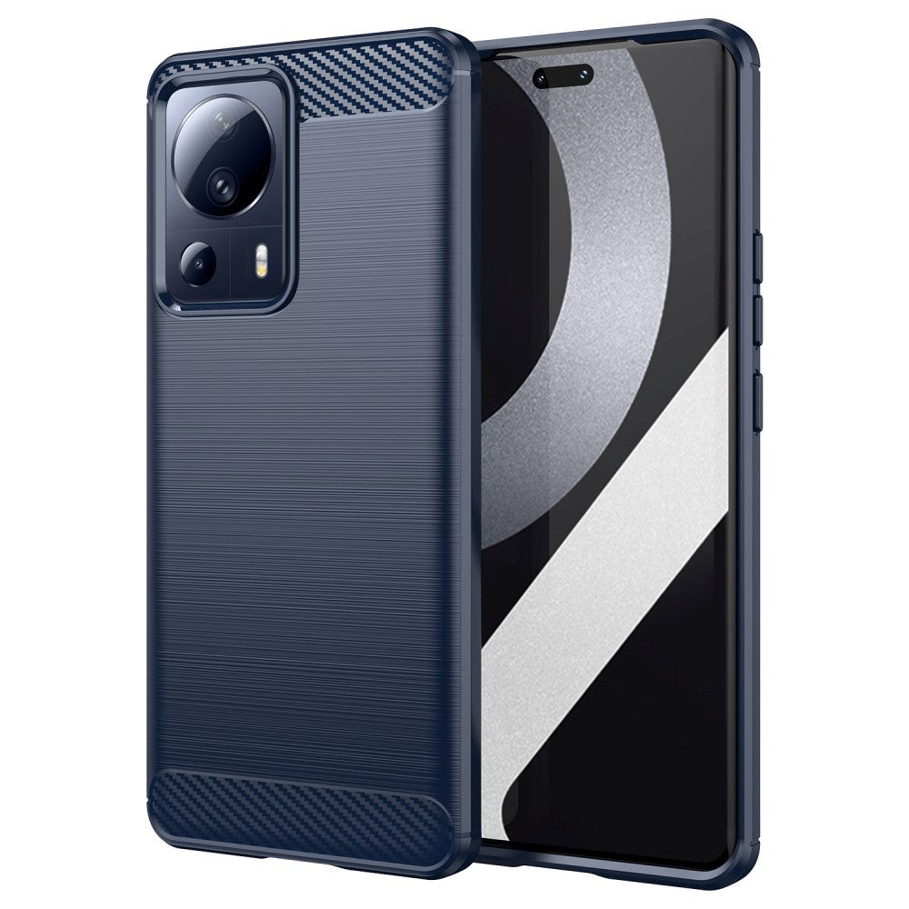 Xiaomi 13 Lite Brushed Carbon Bagside Cover Blå