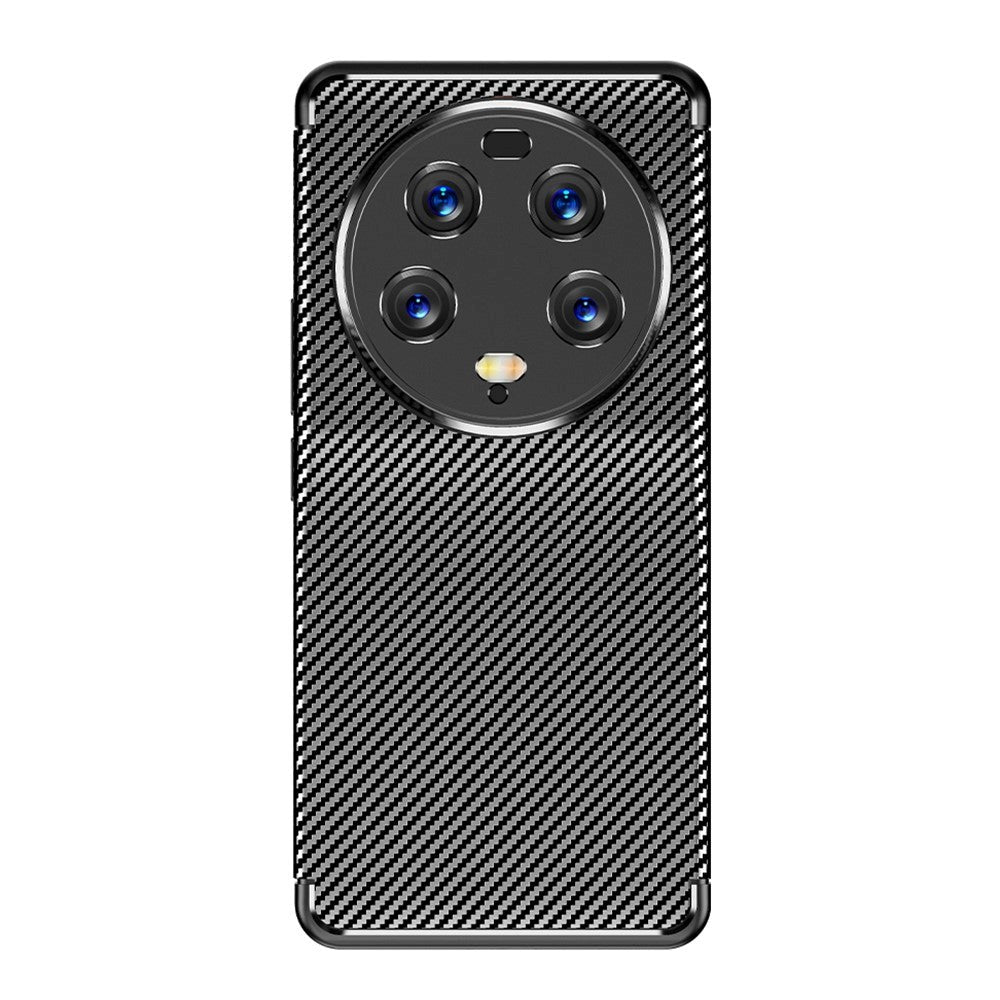 Xiaomi 13 Ultra Carbon Fiber Fleksibelt Plastik Bagside Cover Sort