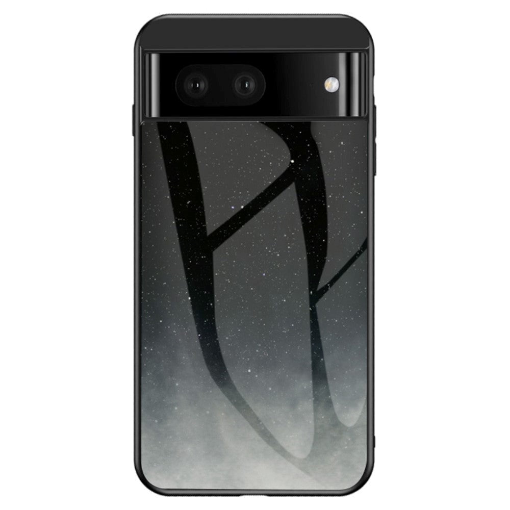Google Pixel 7a Bagside Cover Med Glasbagside Blå Himmel