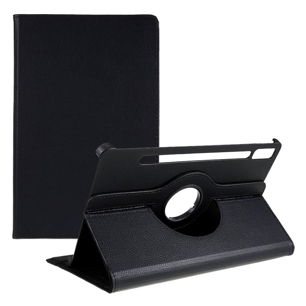 Lenovo Tab P11 Pro Gen    Klassisk Læder Flip Cover    360â  Ståfunktion Sort
