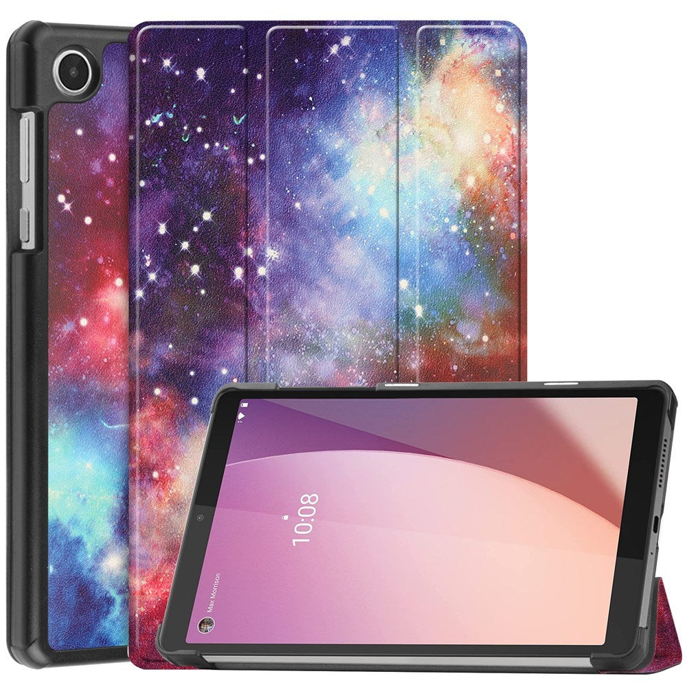 Lenovo Tab M8     Gen  Eiderwood Tri-fold Kunstlæder Flip Cover    Mønster Galakse