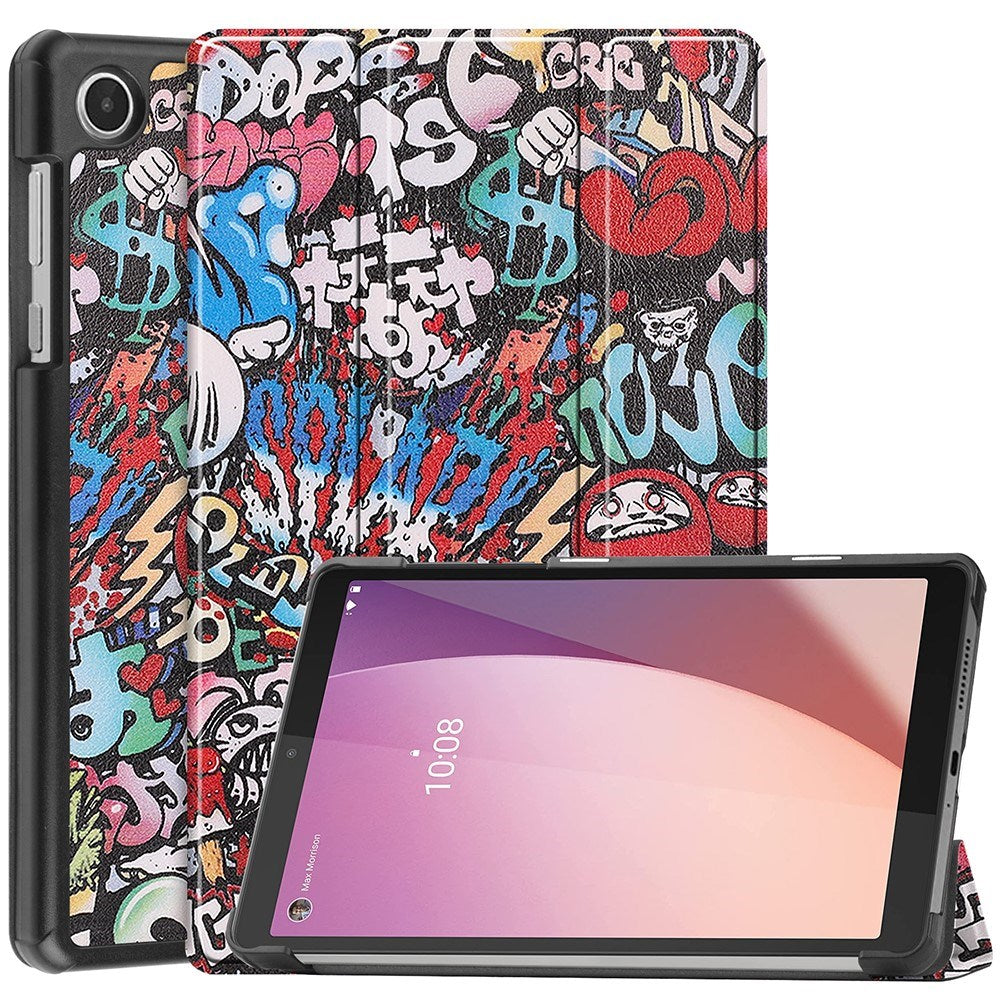 Lenovo Tab M8     Gen  Eiderwood Tri-fold Kunstlæder Flip Cover    Mønster Graffiti